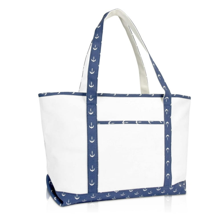 Sturdy Canvas Boat and Tote Bag - Navy Blue