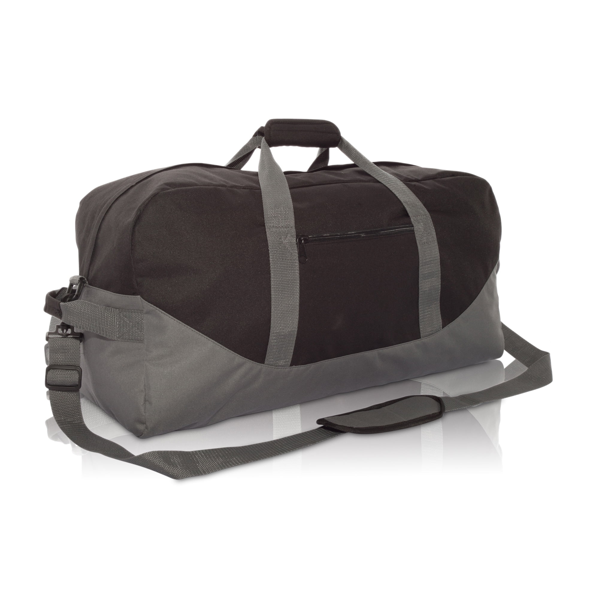 DALIX 24" Big Adventure Large Gym Sports Duffle Bag in Black Gray