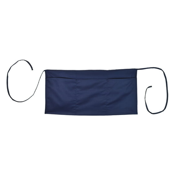 DALIX 24" Medium Kitchen Restaurant Waist Aprons (3 Pockets) in Navy Blue
