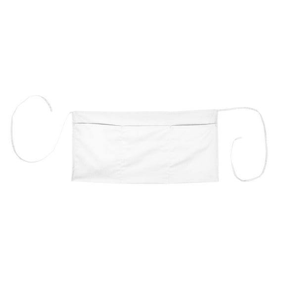 DALIX 24" Medium Kitchen Restaurant Waist Aprons (3 Pockets) in White