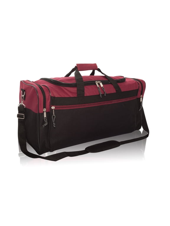 25" Extra Large Vacation Travel Duffle Bag in Maroon