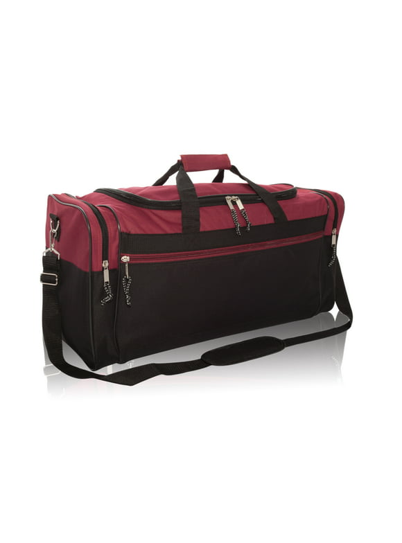 DALIX 25" Extra Large Vacation Travel Duffle Bag in Maroon