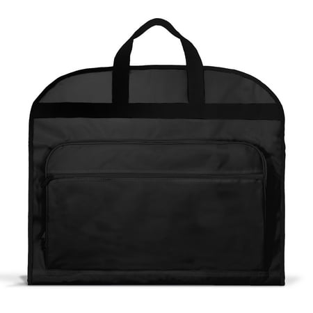DALIX 39" Business Garment Bag Cover for Suits and Dresses Clothing Foldable w Pockets in Black
