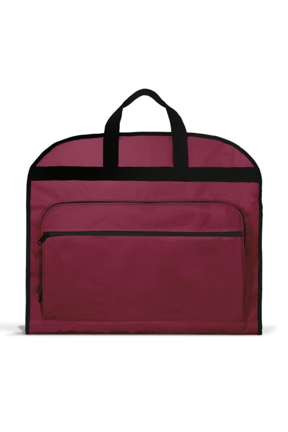 39" Business Garment Bag Cover for Suits and Dresses Clothing Foldable w Pockets in Maroon
