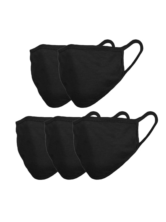 5 Pack Premium Cotton Mask Reuseable Washable in Black Made in USA
