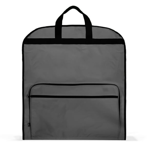 DALIX 60" Professional Garment Bag Cover for Suits Pants and Gowns Dresses (Foldable) Gray