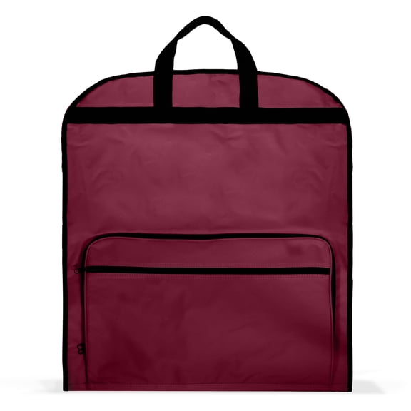 DALIX 60" Professional Garment Bag Cover for Suits Pants and Gowns Dresses (Foldable) Maroon