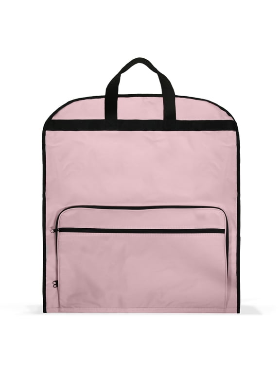 60" Professional Garment Bag Cover for Suits Pants and Gowns Dresses (Foldable) Pink