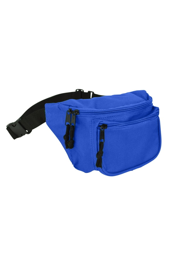 Adjustable Waist Strap Unisex Fanny Pack, Polyester, Royal Blue