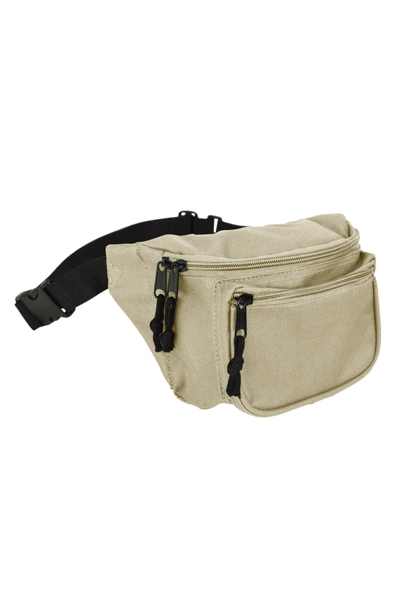 Adjustable Waist Unisex Strap Fanny Pack, Polyester, Nude