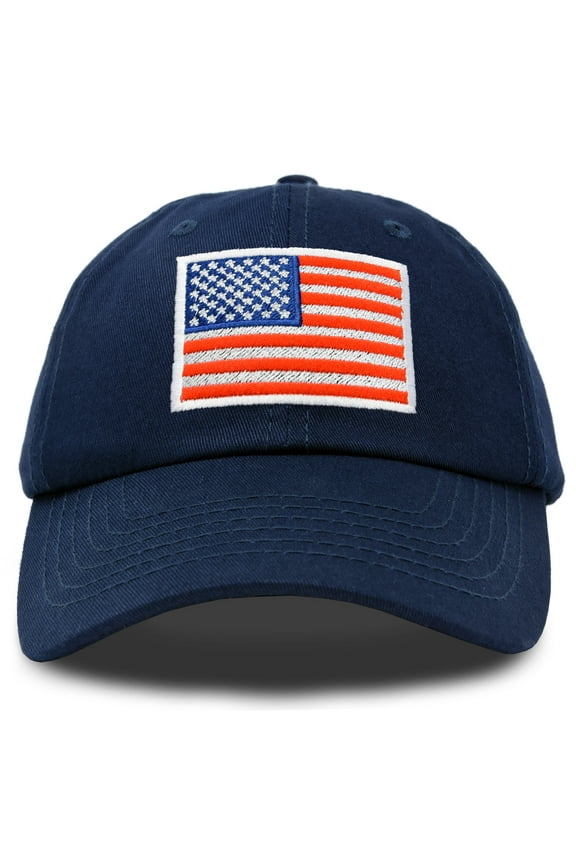 American Flag Hat Premium USA Baseball Cap in Navy Blue