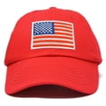 thumbnail image 1 of DALIX American Flag Hat Premium USA Baseball Cap in Red, 1 of 7