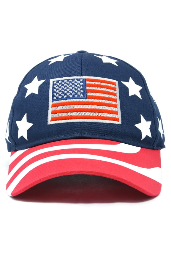 American Flag Hat Premium USA Baseball Cap in Stars and Stripes