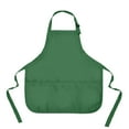 thumbnail image 1 of DALIX Apron Commercial Restaurant Home Bib Spun Poly Cotton Kitchen Aprons (3 Pockets) in Dark Green, 1 of 6