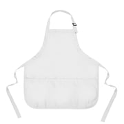 DALIX Apron Commercial Restaurant Home Bib Spun Poly Cotton Kitchen Aprons 3 Pockets in White