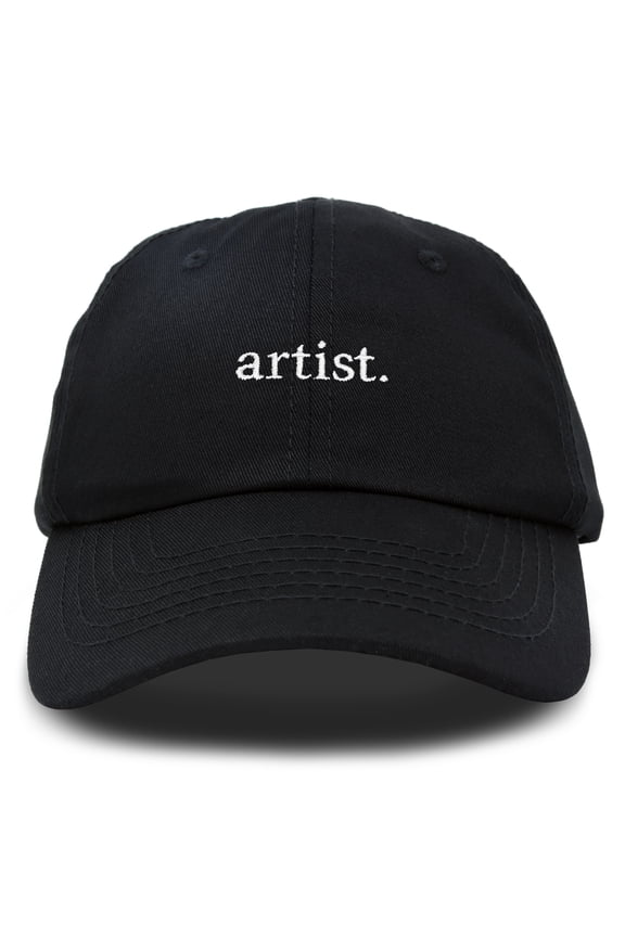 Artist Expression Baseball Cap Mens Womens Embroidered Hat in Black