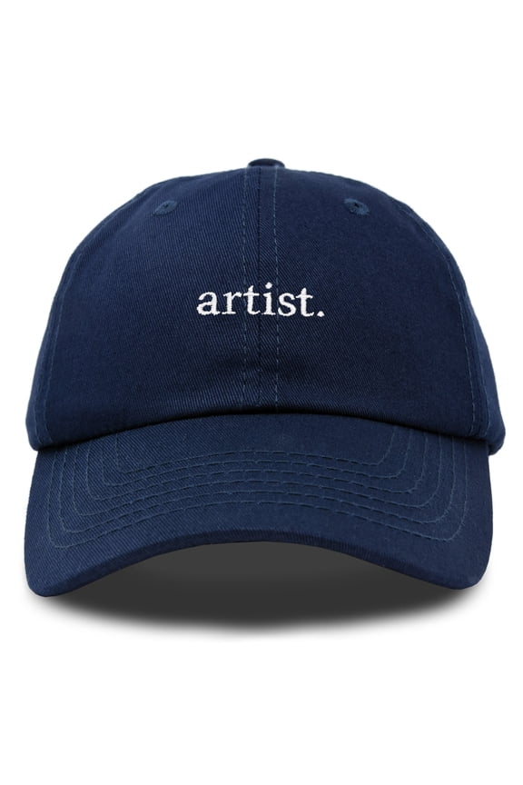 Artist Expression Baseball Cap Mens Womens Embroidered Hat in Navy Blue