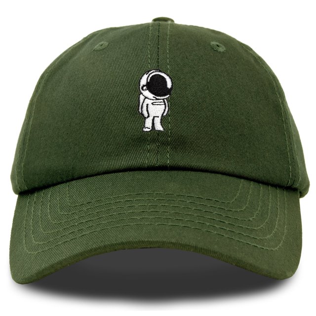 DALIX Astronaut Hat Galaxy Spaceman Baseball Caps for Men Women in Olive