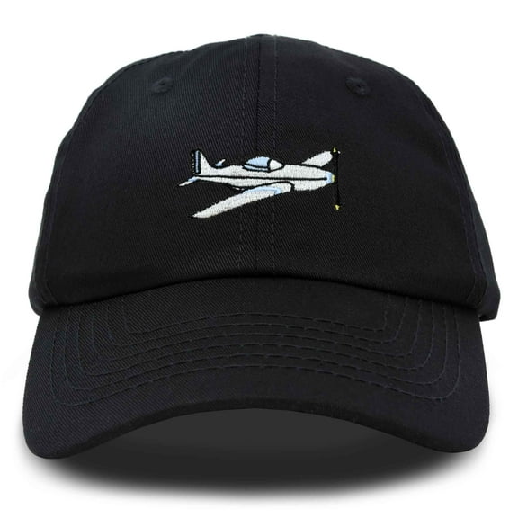 DALIX Aviator Airplane Ball Cap Embroidered Hat in Black