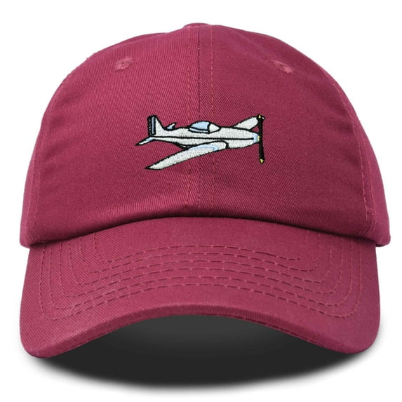DALIX Aviator Airplane Ball Cap Embroidered Hat in Maroon