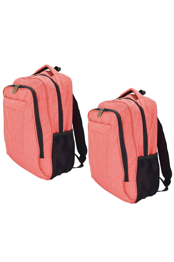 Back to School College Large Backpack in Red (2-Pack)