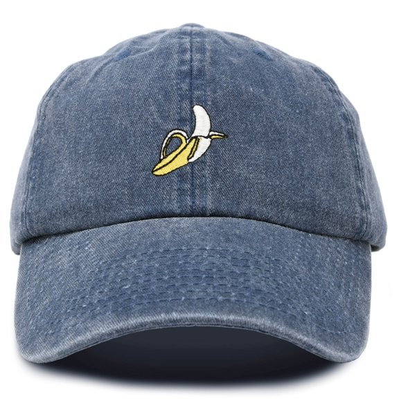 DALIX Banana Hat Novelty Peel Baseball Dad Cap Gifts for Men Women in Navy Blue Vintage