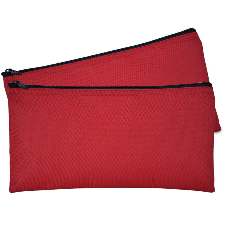 DALIX Bank Bags Money Pouch Checks Cash Utility Keys in Red 2 Pack Quantity Walmart