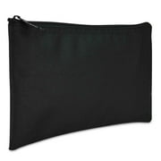 DALIX Bank Bags Money Pouch Security Deposit Utility Zipper Coin Bag in Black