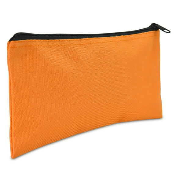 DALIX Bank Bags Money Pouch Security Deposit Utility Zipper Coin Bag in Orange