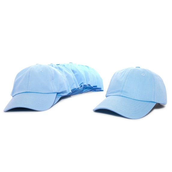 DALIX Baseball Cap Mens Trucker Hat Dad Hats Caps for Women 12 PACK in Light Blue