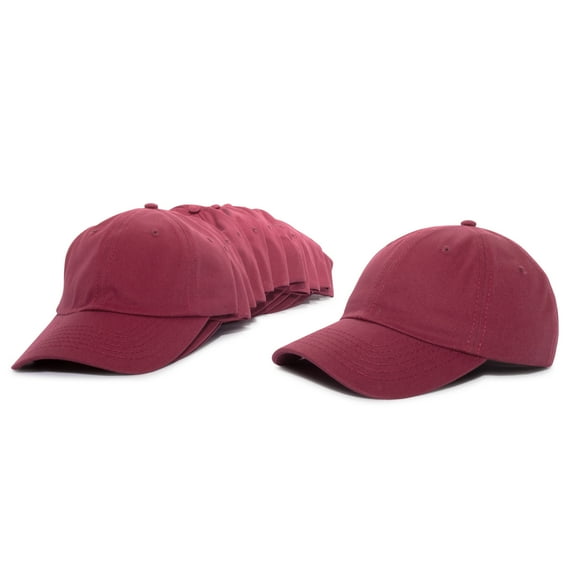 DALIX Baseball Cap Mens Trucker Hat Dad Hats Caps for Women 12 PACK in Maroon