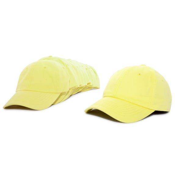 DALIX Baseball Cap Mens Trucker Hat Dad Hats Caps for Women 12 PACK in Minion Yellow