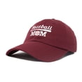 thumbnail image 1 of DALIX Baseball Mom Women's Ball Cap Dad Hat for Women in Maroon, 1 of 7