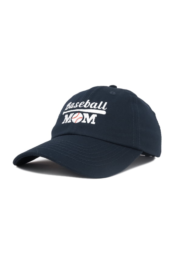 Baseball Mom Women's Ball Cap Dad Hat for Women in Navy Blue