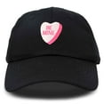 thumbnail image 1 of DALIX Be Mine Valentine's Day Candy Hat Womens Embroidered Baseball Cap in Black, 1 of 6
