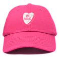 thumbnail image 1 of DALIX Be Mine Valentine's Day Candy Hat Womens Embroidered Baseball Cap in Hot Pink, 1 of 6