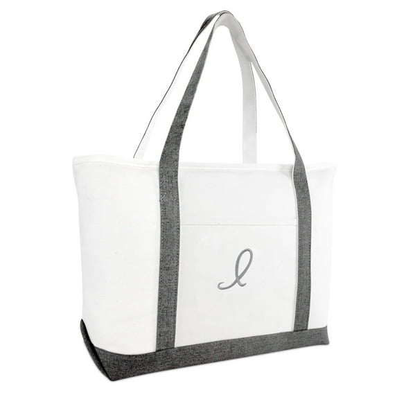 DALIX Beach Tote Bag Personalized Gifts for Women's Shoulder Bags Gray I