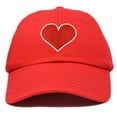 thumbnail image 1 of DALIX Big Heart Womens Hat Embroidered Baseball Cap in Red, 1 of 6