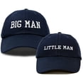 thumbnail image 1 of DALIX Big Man Little Man Hat Father Son Matching Cap Fun Gifts in Navy Blue, 1 of 7