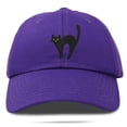 thumbnail image 1 of DALIX Black Cat Hat Womens Halloween Baseball Cap in Purple, 1 of 6