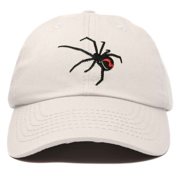 DALIX Black Widow Spider Hat Mens Womens Baseball Cap in Beige