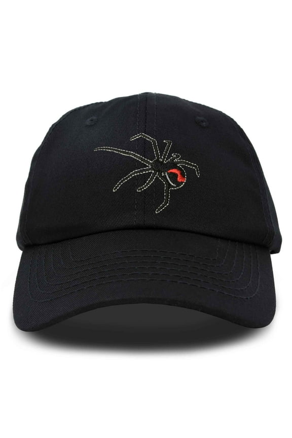 Black Widow Spider Hat Mens Womens Baseball Cap in Black