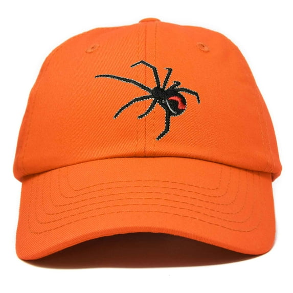 DALIX Black Widow Spider Hat Mens Womens Baseball Cap in Orange