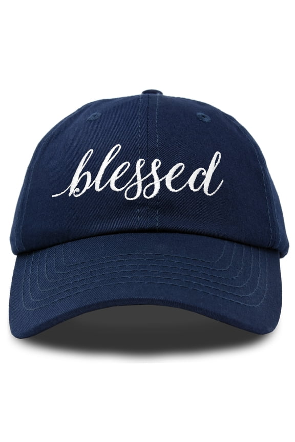 Blessed Women's Baseball Cap Soft Cotton Dad Hat Navy Blue