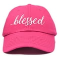 thumbnail image 1 of DALIX Blessed Women's Baseball Cap Soft Cotton Dad Hat in Hot Pink, 1 of 6