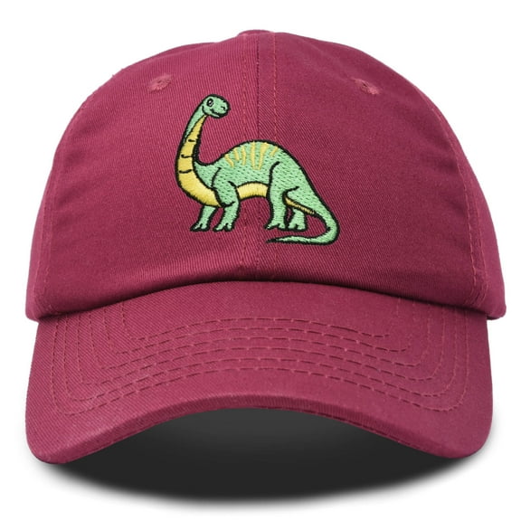 DALIX Brontosaurus Apatosaurus Dinosaur Kids Hat Baseball Cap Girls Boys in Maroon