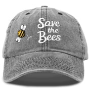 DALIX Bumble Bee Baseball Cap Dad Hat Embroidered Womens Girls in Black Vintage