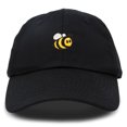thumbnail image 1 of DALIX Bumble Bee Baseball Cap Dad Hat Embroidered Womens Girls in Black, 1 of 6