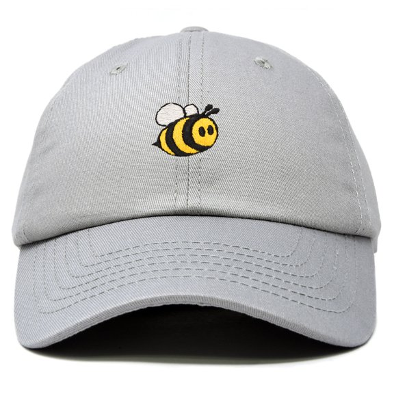 DALIX Bumble Bee Baseball Cap Dad Hat Embroidered Womens Girls in Gray