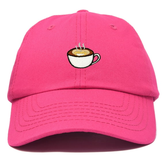 DALIX Cappuccino Hat Coffee Cup Womens Baseball Cap in Hot Pink